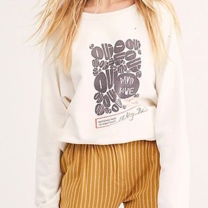 Free People David Bowie Concert sweatshirt